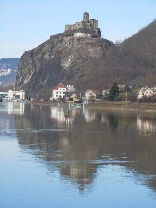 Usti nad Labem (Aussig) - Burgberg über der Elbe : Burgberg, aufgenommen am 12. Februar 2011 in Usti nad Labem (früher Aussig)