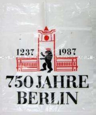 Plastiktüte zur 750-Jahr-Feier Berlins 1987