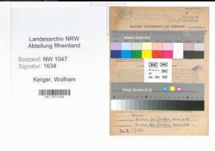 Entnazifizierung Wolfram Kerger , geb. 20.01.1910 (Zahnarzt)