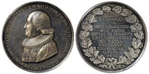 Schleswig-Holsteinische Persönlichkeiten: Adler, Jakob Georg Christian, Generalsuperintendent, Schlossprediger zu Gottorp, 1756-1834, Medaille zum 50jährigen Amtsjubiläum