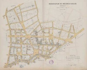 Karte: Abtheilung IV. Das Terrain zwischen dem Schifffahrts-Kanal, der Potsdamer Straße, und dem Zoologischen Garten