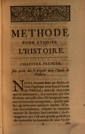 Méthode pour étudier l'histoire