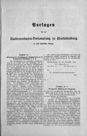 In nicht öffentlicher Sitzung (7,8), 06. Januar 1915