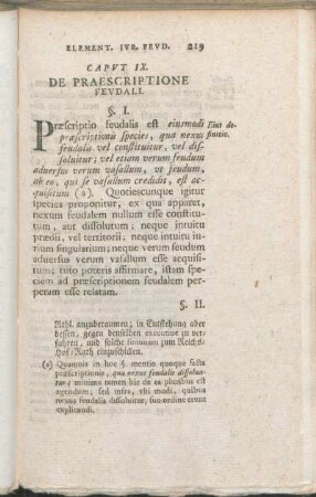 Capvt IX. De Praescriptione Fevdali.