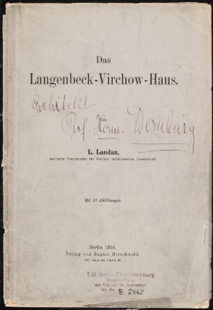 Langenbeck-Virchow-Haus, Berlin: Titel