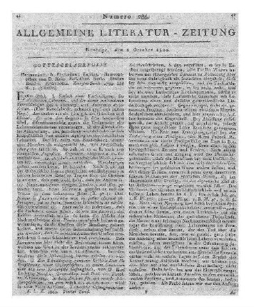 Henke, H. P. C.: Eusebia. Bd. 3, St. 1-2. Helmstedt: Fleckeisen 1799