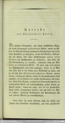 Vorrede des Oberförsters Hartig