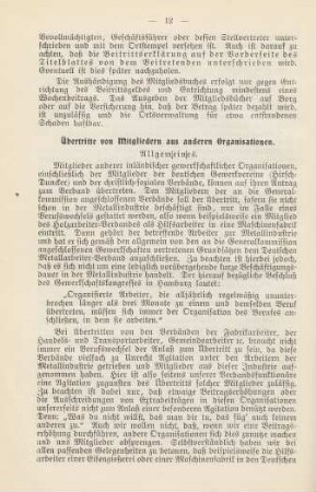 Übertritte von Mitgliedern aus anderen Organisationen.