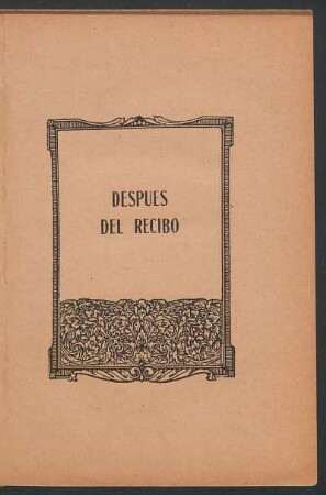 Después del recibo