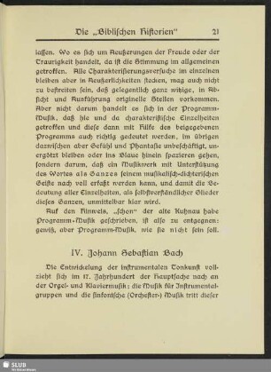 IV. Johann Sebastian Bach