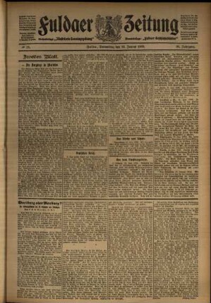 Zweite Ausgabe vom Donnerstag, den 16. Januar 1908.