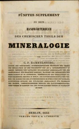Repertorium des chemischen Theils der Mineralogie. 5
