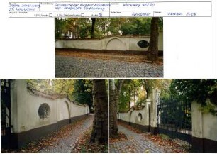 Ev. Kirchhof Nikolassee / Einfriedungsmauer & Kirchhofmauer; Berlin, Steglitz-Zehlendorf
