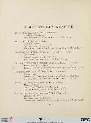 II. Miniaturen, Graphik (Nr. 198-250)