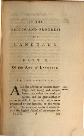 Of The Origin And Progress Of Language, 2