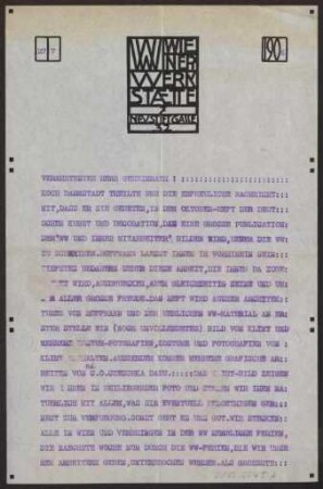 Schreiben an Hermann Muthesius (Brief)