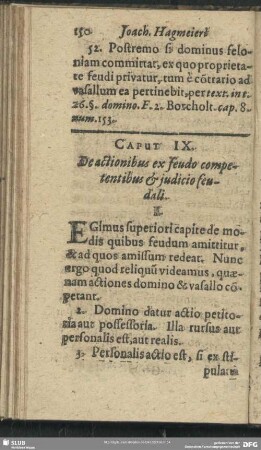 Caput IX. De actionibus ex feudo competentibus & judicio feudali