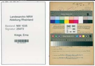 Entnazifizierung Erna Krege , geb. 16.12.1897 (Dolmetscherin)