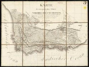 Karte des europaeischen Gebiets am Vorgebirge der Guten Hoffnung