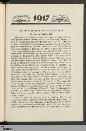 Das Kriegsjahr 1917