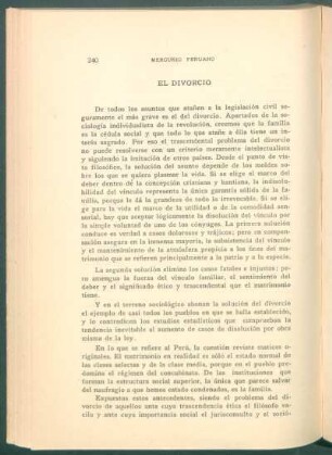 El divorcio