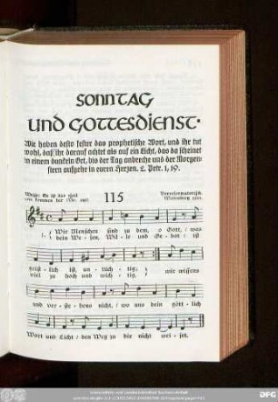 Sonntag und Gottesdienst