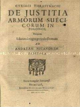 Rechtfertigung des Einmarsches der Schweden in Polen 1655