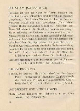 Unterkunft und Verpflegung