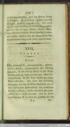 XVII. Türkey