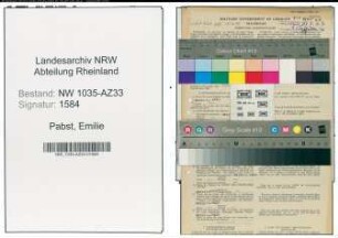 Entnazifizierung Emilie Pabst , geb. 28.02.1909 (Kontoristin)