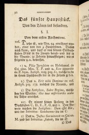 96-128, Das fünfte Hauptstück. Von den Tönen ins besondere.