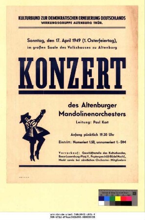 Originaltitel: Konzert des Altenburger Mandolinenorchesters Leitung: Paul Kort