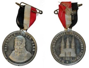Altona, Anhängemedaille auf das IV. Turnfest des IV. Kreises Norden zu Altona