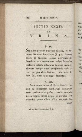 Sectio XXXIV. De Urina