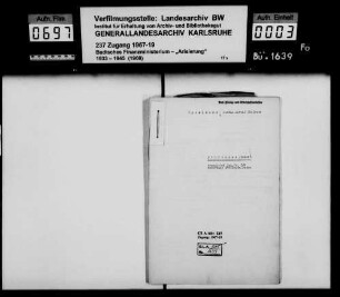 Spielmann, Pinkus Israel Eheleute Handelsmann und dessen Ehefrau Anna geb. Hoffert in Ettlingen Käufer: Friedrich Oschs, Kaufmann in Ettlingen Lagerbuch-Nr. 234 Ettlingen