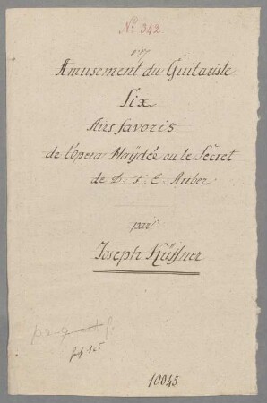 Haydée, Auswahl, arrangiert, guit, HenK WoO 103/17 - BSB Mus.Schott.Ha 10641-2