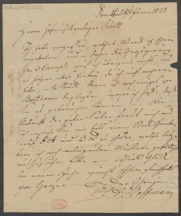 Brief an B. Schott's Söhne : 03.01.1825