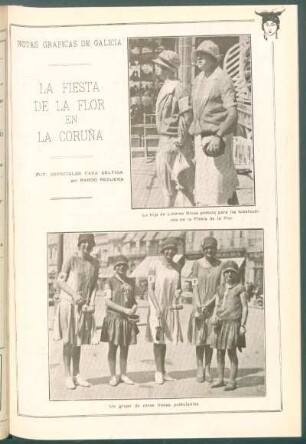 Notas gráficas de Galicia : [Retratos de] La Fiesta de la Flor en La Coruña. [Fotografías] especiales para Céltiga por Pardo Reguera