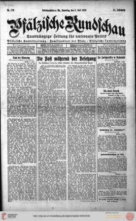 Pfälzische Rundschau, Ludwigshafen, 5.07.1930