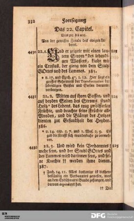 Das 22. Capitel. Vers 385. bis 405. Von der gewissen Freude des ewigen Lebens.