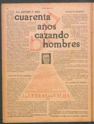 Cuarenta años cazando hombres