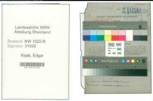 Entnazifizierung Edgar Raab , geb. 04.01.1889 (Stadtangestellter)