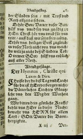 Abendgesänge.