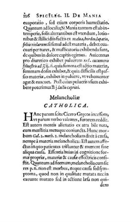 Melancholiæ Catholica.