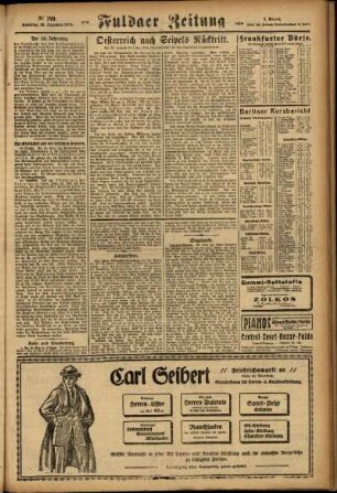 Dritte Ausgabe vom Samstag, den 13. Dezember 1924.