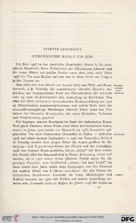 Vierter Abschnitt: Europäische Kunst um 1500