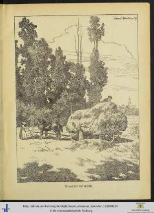 Illustration: Heuernte im Elsaß.