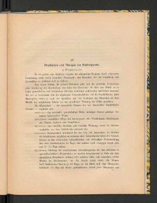 IV. Prophylaxis und Therapie der Hydrargyrose.