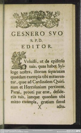 Gesnero Suo S.P.D. Editor