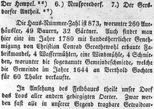Ebersbach/Sachsen. Ausschnitt aus: Chronik von Ebersbach von Gottlob Paul, 1826, S. 38